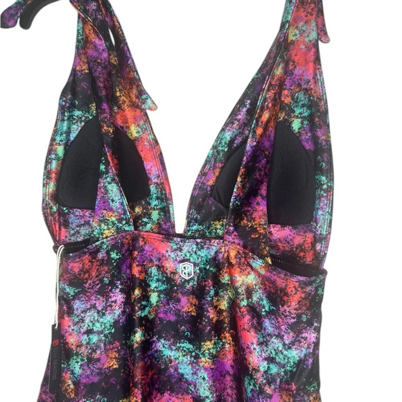 Born Primitive One Piece Swim Suit Women’s L Colorful Swimwear Tie Straps - Picture 6 of 10